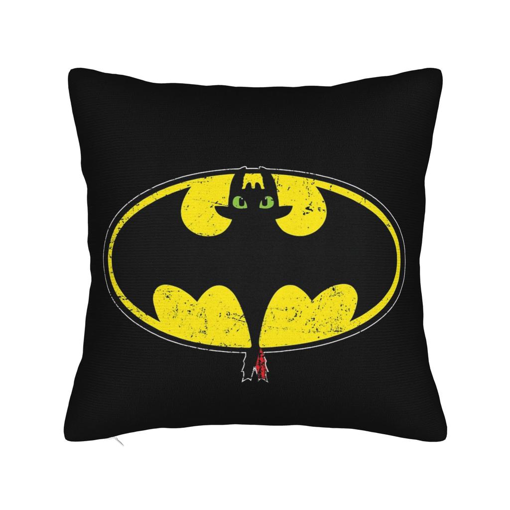 HTTYD Ohnezahn Quadratische Kissenhülle Kissenbezüge Fantastisch Polyester Dekor Sofakissenhülle für Wohnzimmer 40x40cm