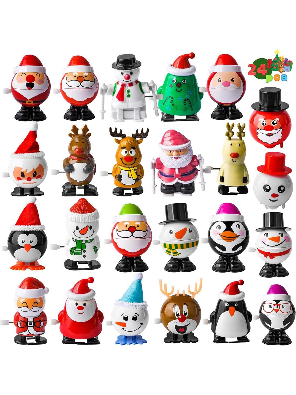 

JOYFY 24 Pack Christmas Wind Up Toy Assortments Stocking Stuffers for Christmas Party Favor Supply Accessories (24 Pieces Pack)