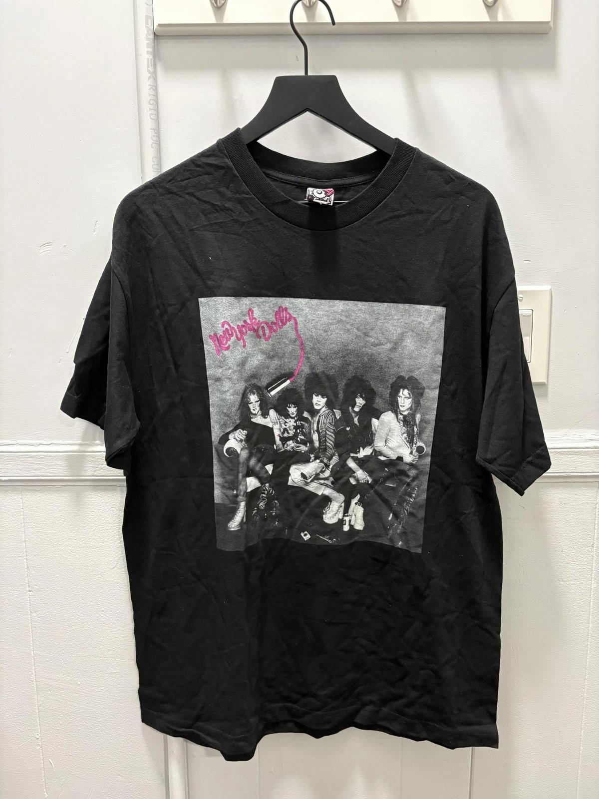 Vintage New York Dolls Shirt Mens Large Black Band Rock T-Shirt Tee Punk Chaser 2XL