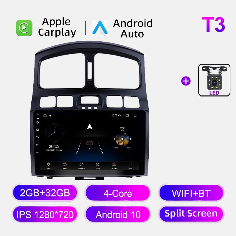 Android Auto Car Radio For Hyundai Santa Fe 2005-2015 Navigation GPS Multimedia Video Player Head Unit Wireless Carplay Stereo