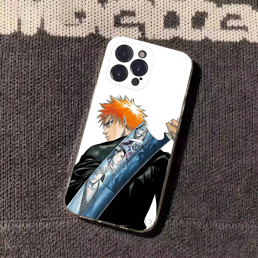 Kurosaki Ichigo B-Bleach Rukia Phone Cases For iPhone 17 16 15 14 13 12 11 Pro Max Plus Luxury Camera Protection Plastic
