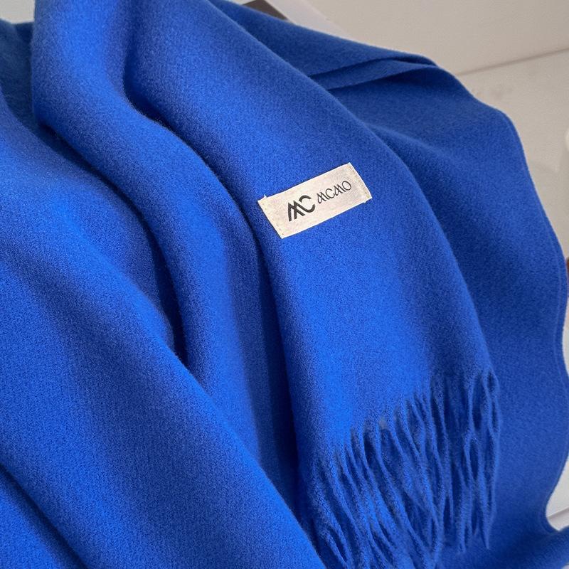 Cachecol Inverno Feminino Sólido 26 Cores Quente Espesso Caxemira Xale Moda Exterior Luxo Franjas Pashmina Envoltório Senhora Cachecóis à Prova de Vento