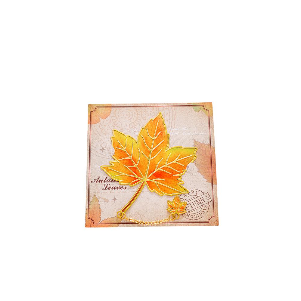 Exquisite Retro Leaf Metal Bookmark: High-End Chinese Style Page Clip for Students