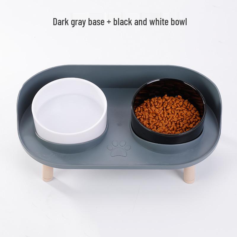 

Anti-Tip Elevated Pet Bowl for Cats and Dogs - Integrated Food and Water Dish OPP Bag