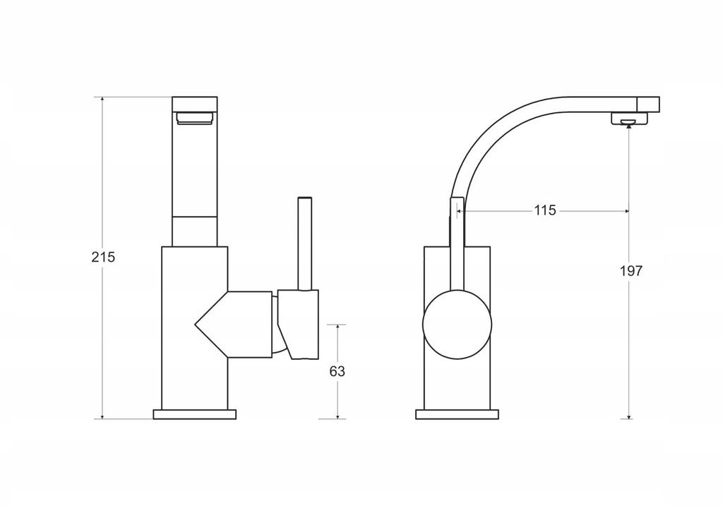 ILLUSION II Light Gold Low Washbasin Tap Besco