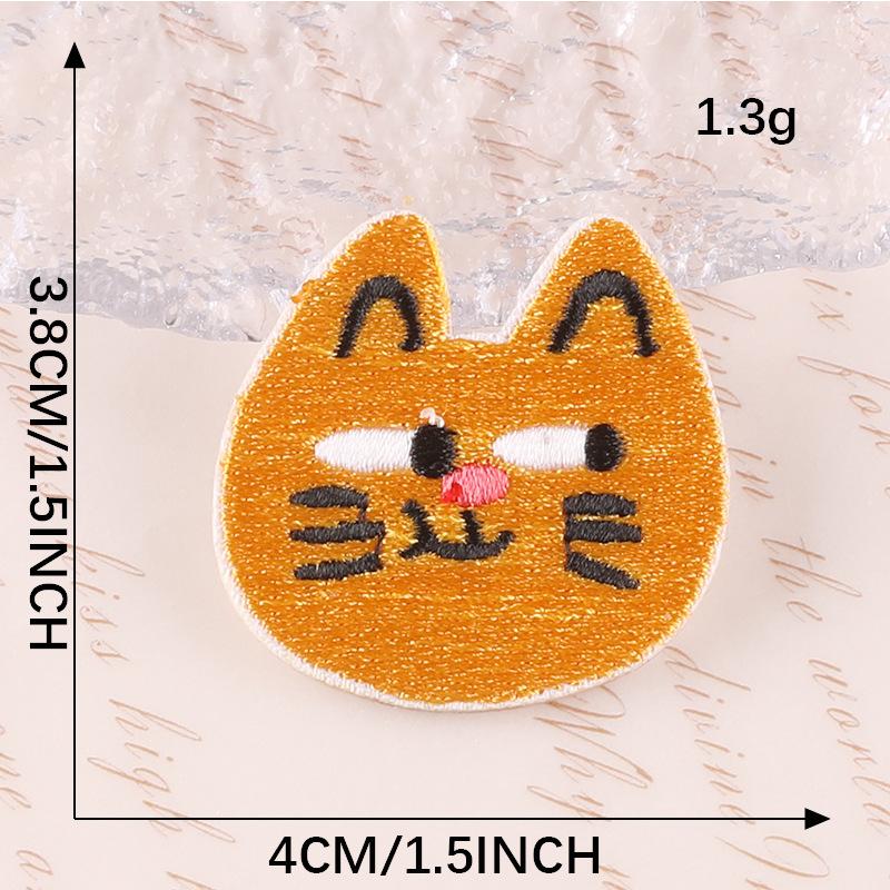 Original embroidery sticker embroidery label clothing accessories cute cartoon animal avatar badge handmade DIY patch cloth sticker