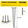 VEVOR Hairpin Table Legs 61 Cm Black Set of 4 Desk Legs Each 99.8 Kg Capacity Hairpin Desk Legs 3 Rods for Bench Desk Dining End Table Chairs Carbon