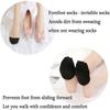 Half Forefoot Socks Foot Cushion Socks for High Heels Seamless Toe Topper Liner Non-Slip Pain Relief Sponge Women's Invisible