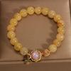 Women's Citrine Stone Bracelet - Ancient Style Gift for Girlfriend or Bestie