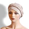 New African Turban Cap Hijab Headdress Women's Pleated Hat Hair Accessories Arab Wrapped Muslim Hijab