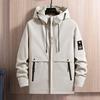 Men's Spring and Autumn Hooded Trench Coat Casual Comfortable Waterproof Jacket