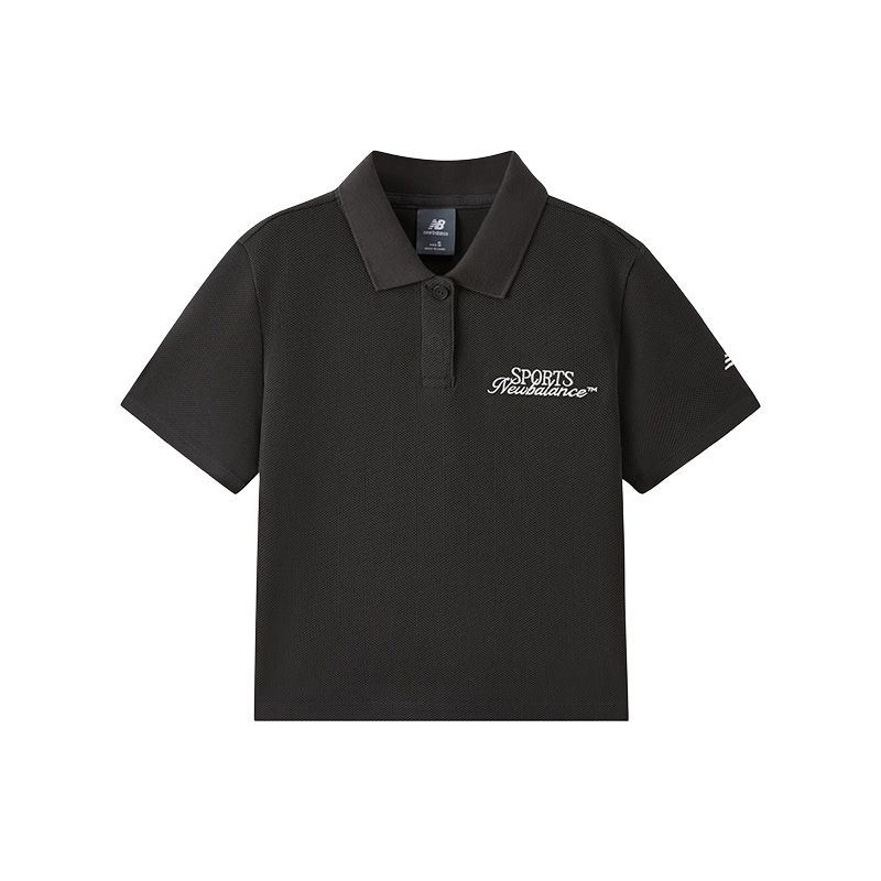 New Balance Polo Shirts Women s Dark Gray Polo Collar Moderate NFF36292-DKG L