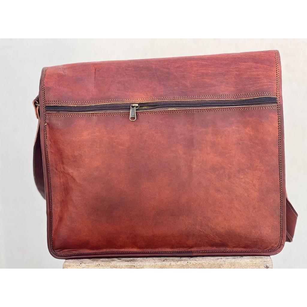 Briefcase Vintage Bag Satchel New Leather Men Shoulder Messenger Laptop