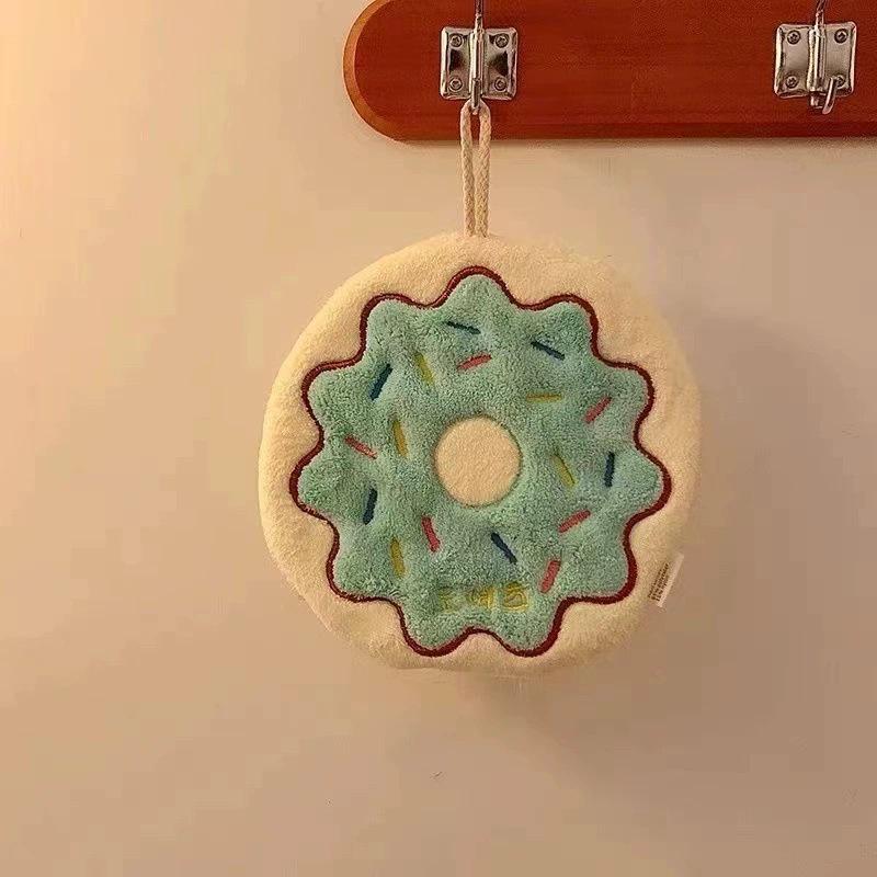 Cheese Cartoon Quick-Dry Hanging Hand Towel - Children's Coral Fleece Dishcloth