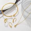 European Water Drop Jewelry Set: Necklace, Earrings, and Bracelet
