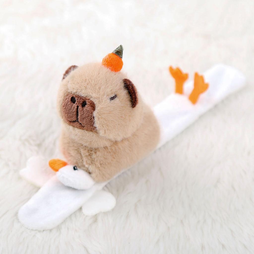 Plush Capybara Cartoon Wristband With Goose Crocodile Elephant Design For Girls Birthday Gift And Decor