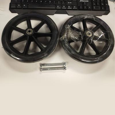 1 Pair 8-inch Front Wheelchair Wheel Solid Tires Bearing Solid Replacement Wheels For Wheelchairs