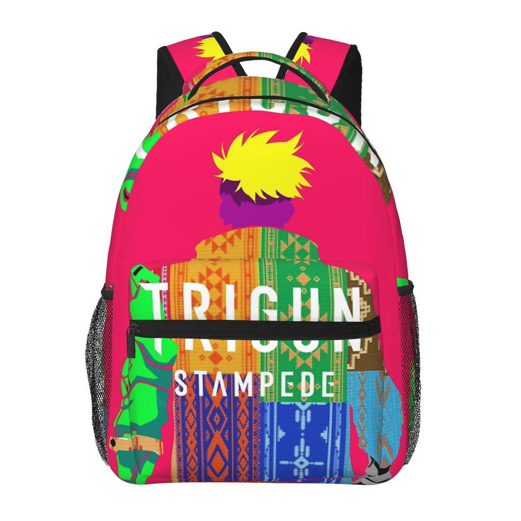 Trigun Vash Anime Manga Student Backpack School Bag Hiking Travel Daypack for Boys Girls Fashion Bookbag Shoulder Bags