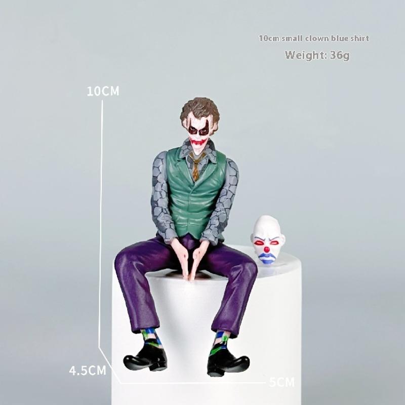 1 шт. Кукла-скульптура Джокера в стиле Хита Леджера, сидящая, 10 см, Украшение для крыши, Фигурка для автомобиля, Подвеска на хвост и крышу, Коллекционная игрушка