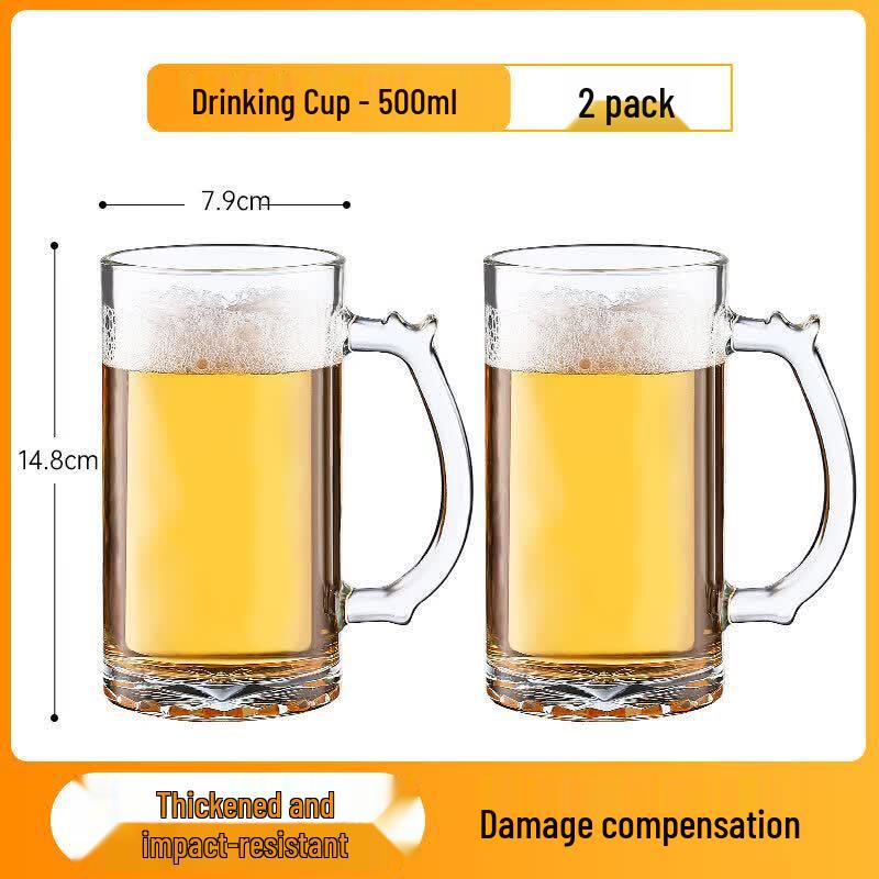 Tempered Glass Mug with Handle