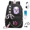 Anime Cosplay School Backpack With Chain Strap Teens - Lightweight Waterproof Canvas Rucksack High Students