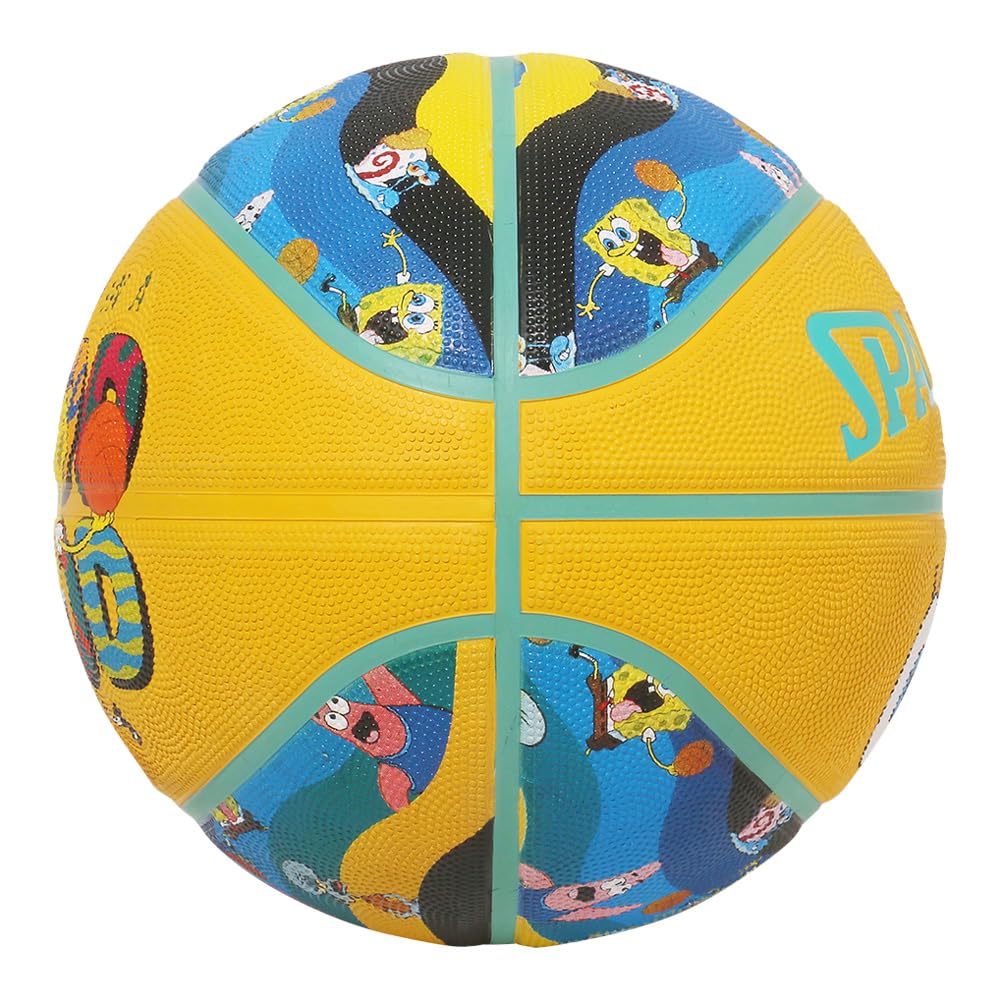 SPALDING SpongeBob Gute Laune Größe Outdoor Kooperation Gummi, 5, 85-045J, Basketball, Verwendung,