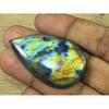 28X45X8MM Naturalny Labradoryt Gruszka Kryształ Kaboszon Luźny Kamień Szlachetny 90Cts. SK-3334