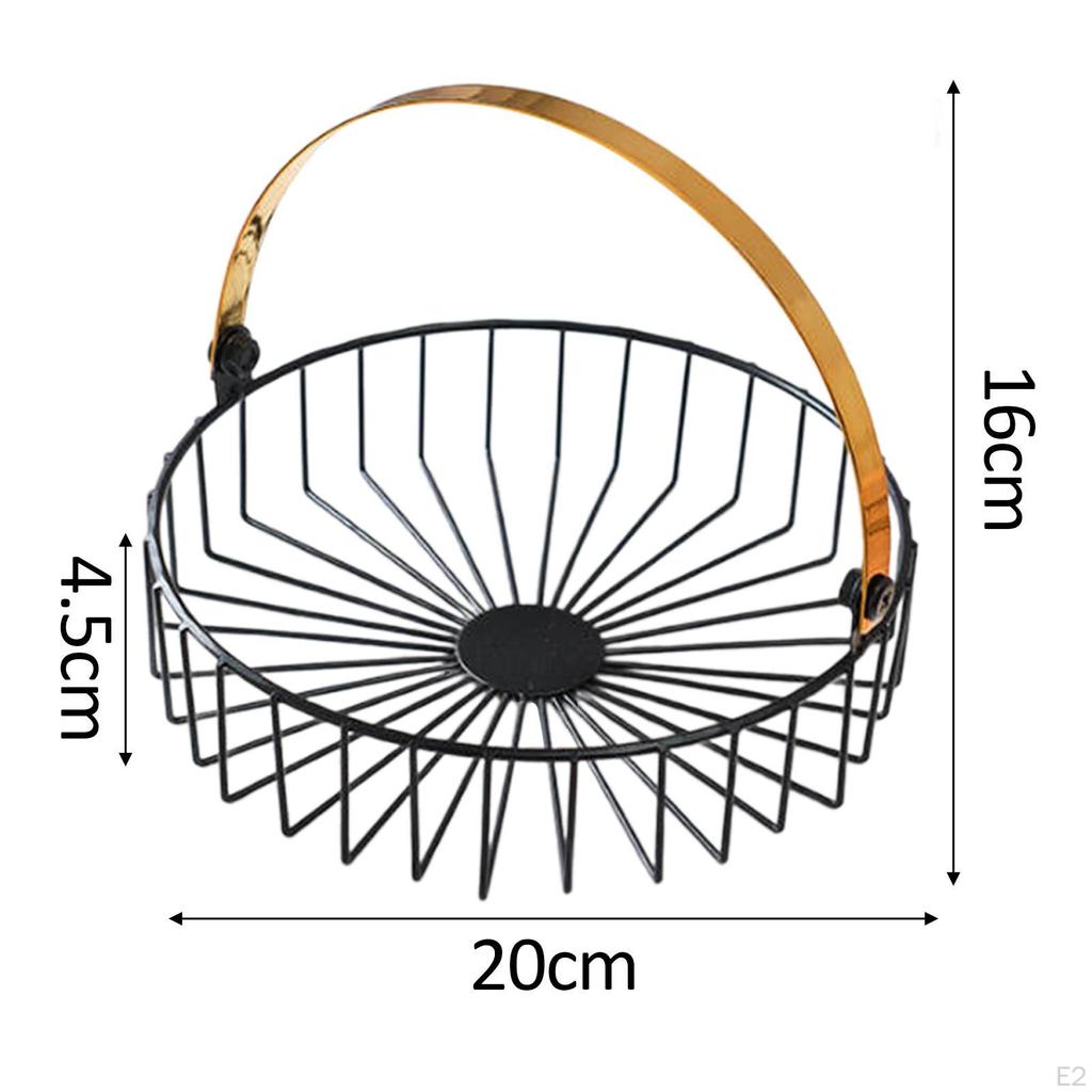 Fruit Basket Bread Storagre with Handle Snack Holder for Vegetable Cupcake
