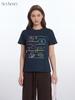 HeyHenry Women's Summer 2025 Cotton Print Short Sleeve T-shirt - Versatile Round Neck Casual Top