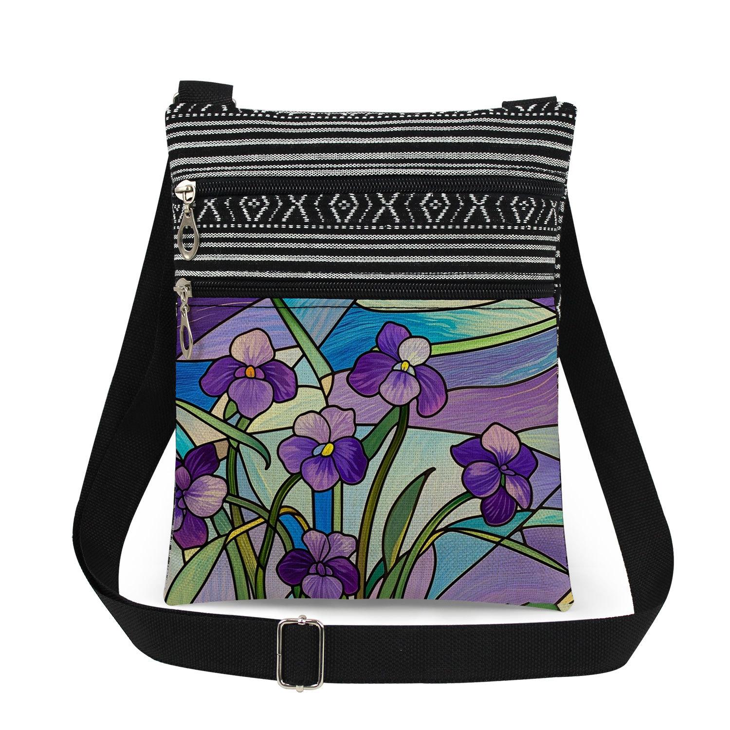 1PC Flower Print Tote Bags Women Shoulder Handbags Postman Package 6917 KTB