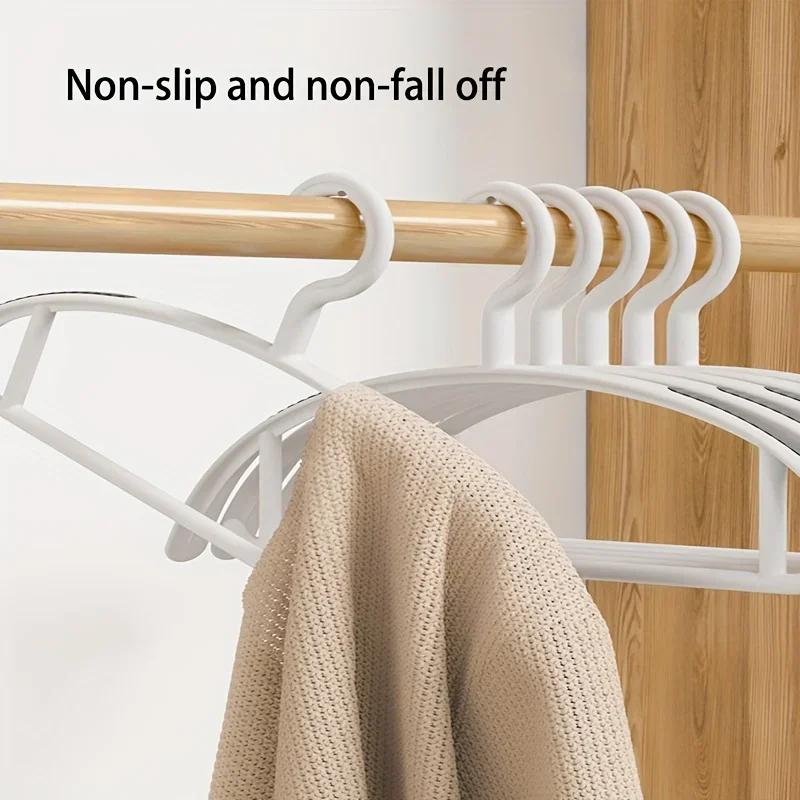 New 2/14pcs Household Non-slip Hanger, Thick And Wide Shoulder Plastic Drying Rack, Used To Hang Clothes Wholesalers