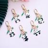 Cute Panda Keychain Metal Cartoon Style Bag Pendant for Collectible Souvenir