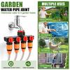 1-Pcs Garden Water Pipe Hose Quick Connect Adapters Plastic 4-way Quick Connector Splitter Garden for Faucets Watering Systems