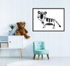 Picture poster In a frame A4 cm Tiger PD289