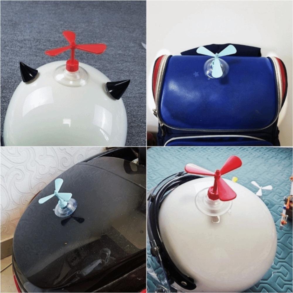 4pcs Plastic Bamboo Dragonfly Decor Sucker Mount Motorcycle Helmet Propeller  Helmet Accessories