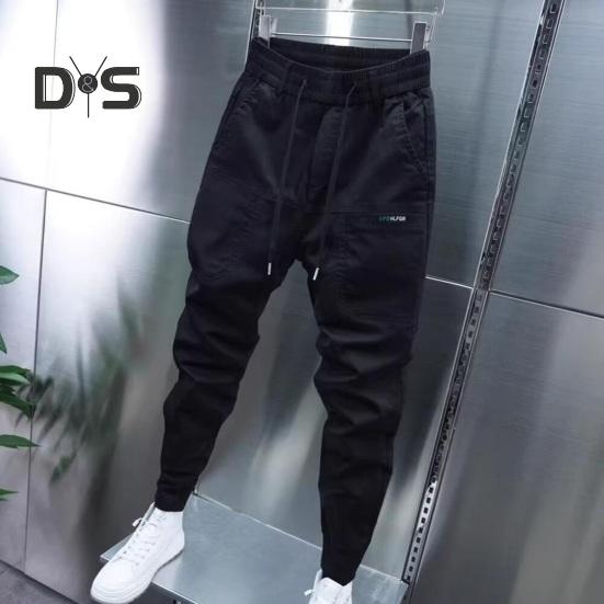 Pánské Cargo Kalhoty Volné Stahovací šňůrka na kotníky Pružný pas Jednobarevné Více kapes Fitness Streetwear Outdoor Cestování Sportovní kalhoty