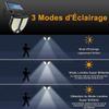 Outdoor Solar Light with Motion Detector, 90LED Separable Solar Panel Floodlight