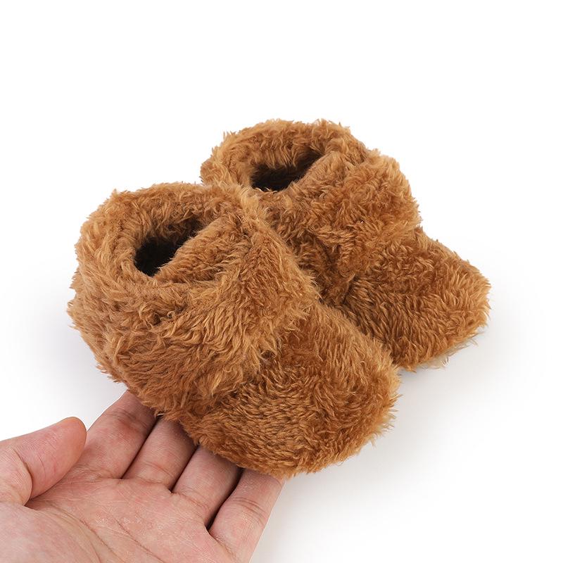Infant Warm Cotton Shoes: Cozy 0-1 Year Furry Indoor Walking Shoes 7111