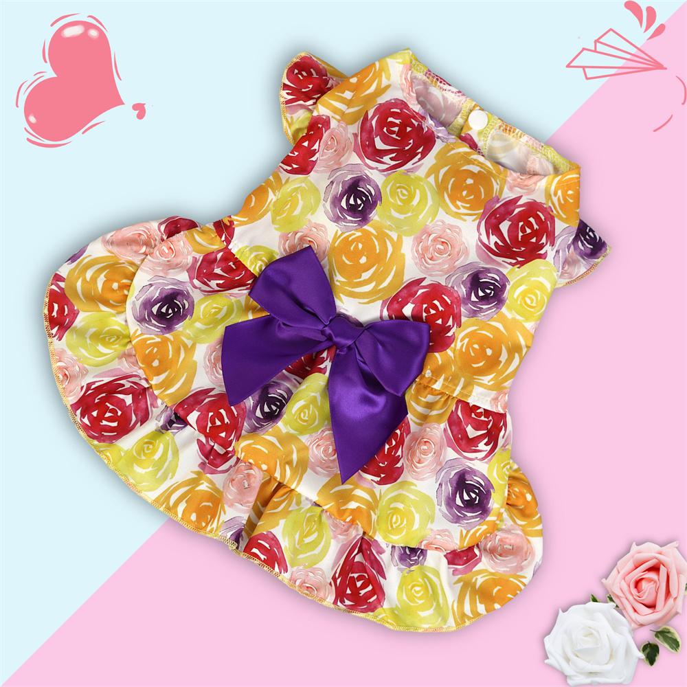 Valentine's Day Puppy Dog Cat Dress Lovely Female Pet Weeding Dresses for Small Dogs Pomeranian Schnauzer Skirt Mascotas Clothes