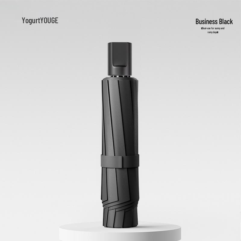 

Автоматический складной зонт от солнца черного цвета — защита от ультрафиолета, для солнечной и дождливой погоды. 55cm * 8K