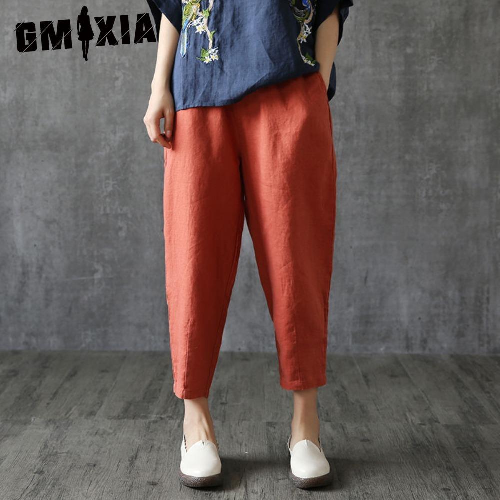 GMXIA Haremky s elastickým pasem ve velkých velikostech pro ženy