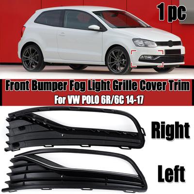 1/2 Stück Frontstoßstange Nebelscheinwerfer Gitter Abdeckung Zierleiste Ohne Loch Für VW Für POLO 6R/6C 2014 2015 2016 2017