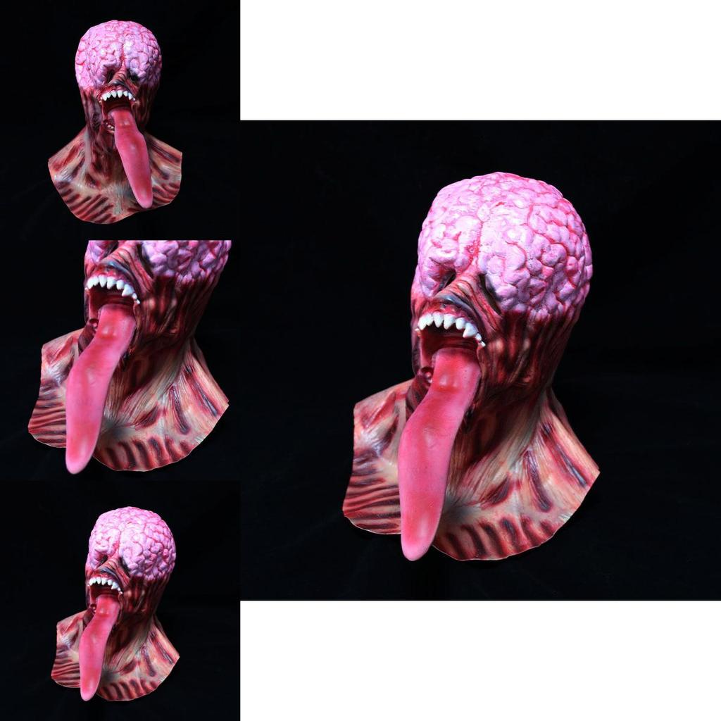 Horror Latex Mask With Long Tongue For Adult Halloween Costumes And Themed Parties
