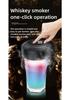 Multi-Color LED Electric Whiskey Smoker with Variety of Wood Chips