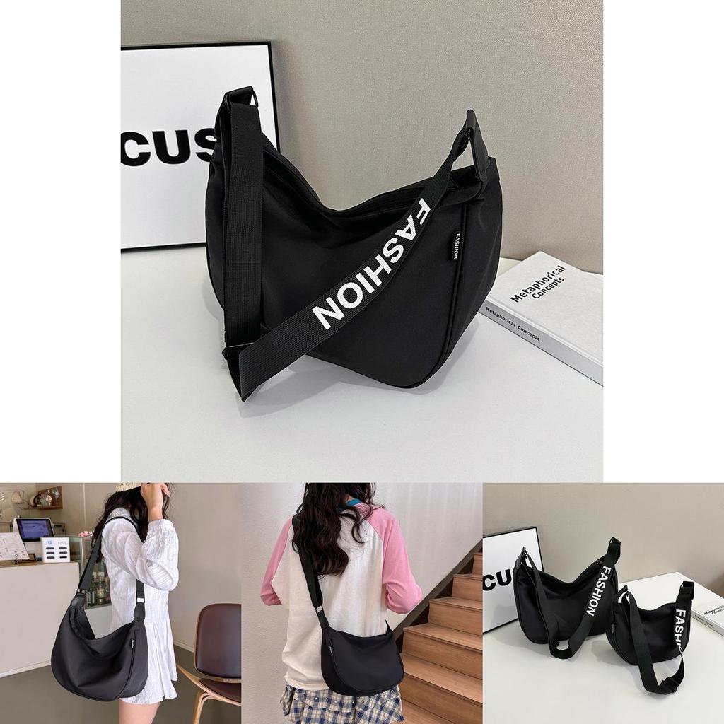 Nylon Tote Bag With Seams For Casual Daily Use Women Men Large Capacity