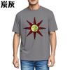 Tshirts For Unisex Fashion Classic Tshirt Red Sun With Face Design Workout Vintage Tshirt Cool Cheap Tshirt Casual