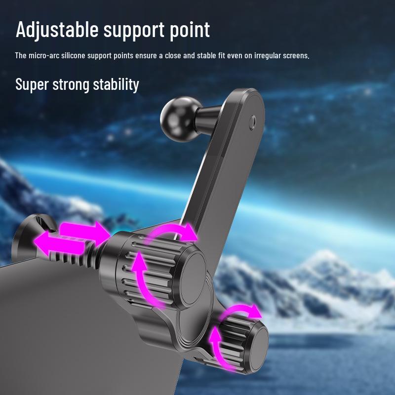 Universal Car Screen Phone Holder with Buckle Extension for Center Console Navigation