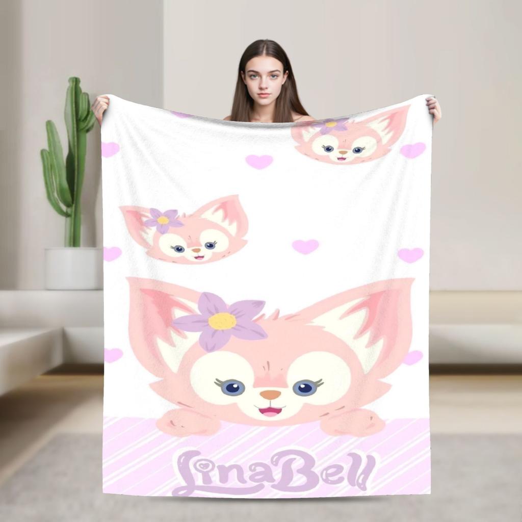 Duffy Bear & Friends ShellieMay Blanket Cartoon StellaLou Gelatoni Flannel Funny Warm Throw Blanket for Home Winter