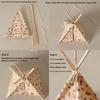 1 Set 1/12 Doll House Outdoor Cooking Barbecue Scene Decor Miniature Camping Tent Bonfire Model With Flower/Wave Point Pattern