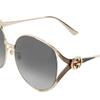Gucci Logo Irregular Shape Sunglasses Women sunglasses Green GG0225S001